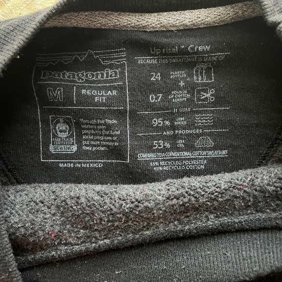 SIZE MEDIUM Patagonia Black Crew Neck Sweater - Picture 3 of 5